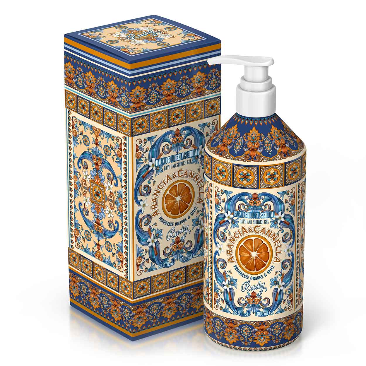 <b>Gel de Baño y Ducha 1000 mL</b><br>Edición Limitada<br><i>Naranja & Canela</i>