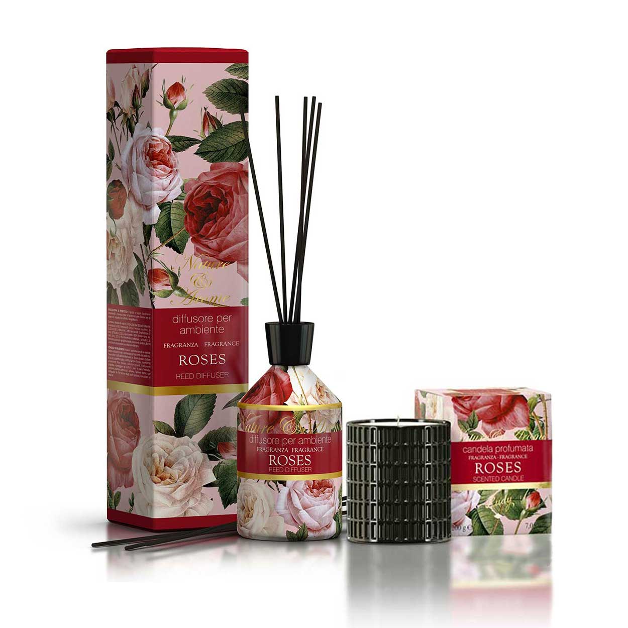 <b>Pack Hogar</b><br>Difusor + Vela Roses<br><i>Nature & Arome</i>