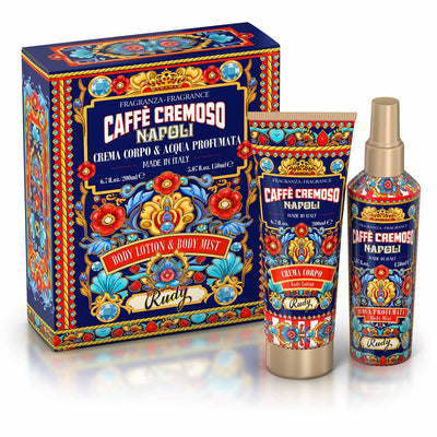<b>Gift Box with Scented Body Water 150 mL + Moisturizing Body Cream 200 mL</b></br>Gourmand Edition</br><i>Creamy Cofee</i>