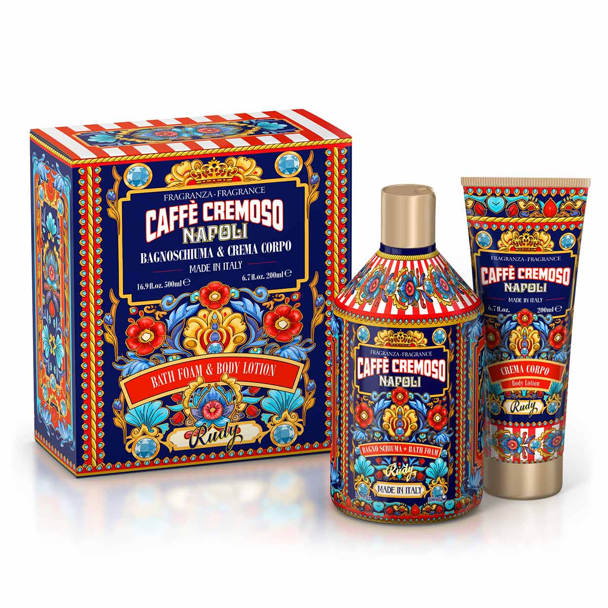 <b>Gift Box with Shower Gel 500 mL + Moisturizing Body Cream 200 mL</b></br>Gourmand Edition</br><i>Creamy Cofee</i>