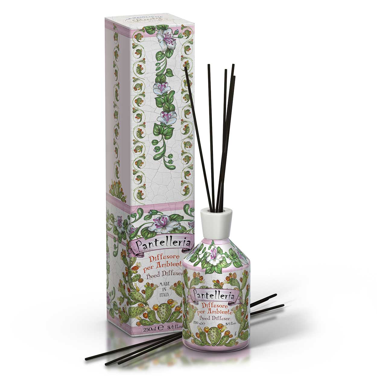 <b>Difusor de ambiente con varillas de 500 mL</b></br><i>Línea Pantelleria</i>