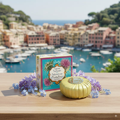 <b>100g de pastilla de jabón</b></br>Maioliche Art Edition</br><i>Línea Portofino</i>