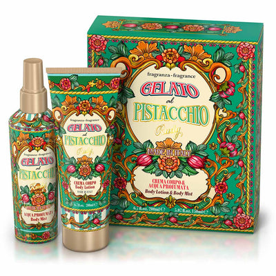 <b>Gift box with Scented Body Water 150 mL + Moisturizing Body Cream 200 mL</b></br>Gourmand Edition</br><i>Pistachio Gelato</i>