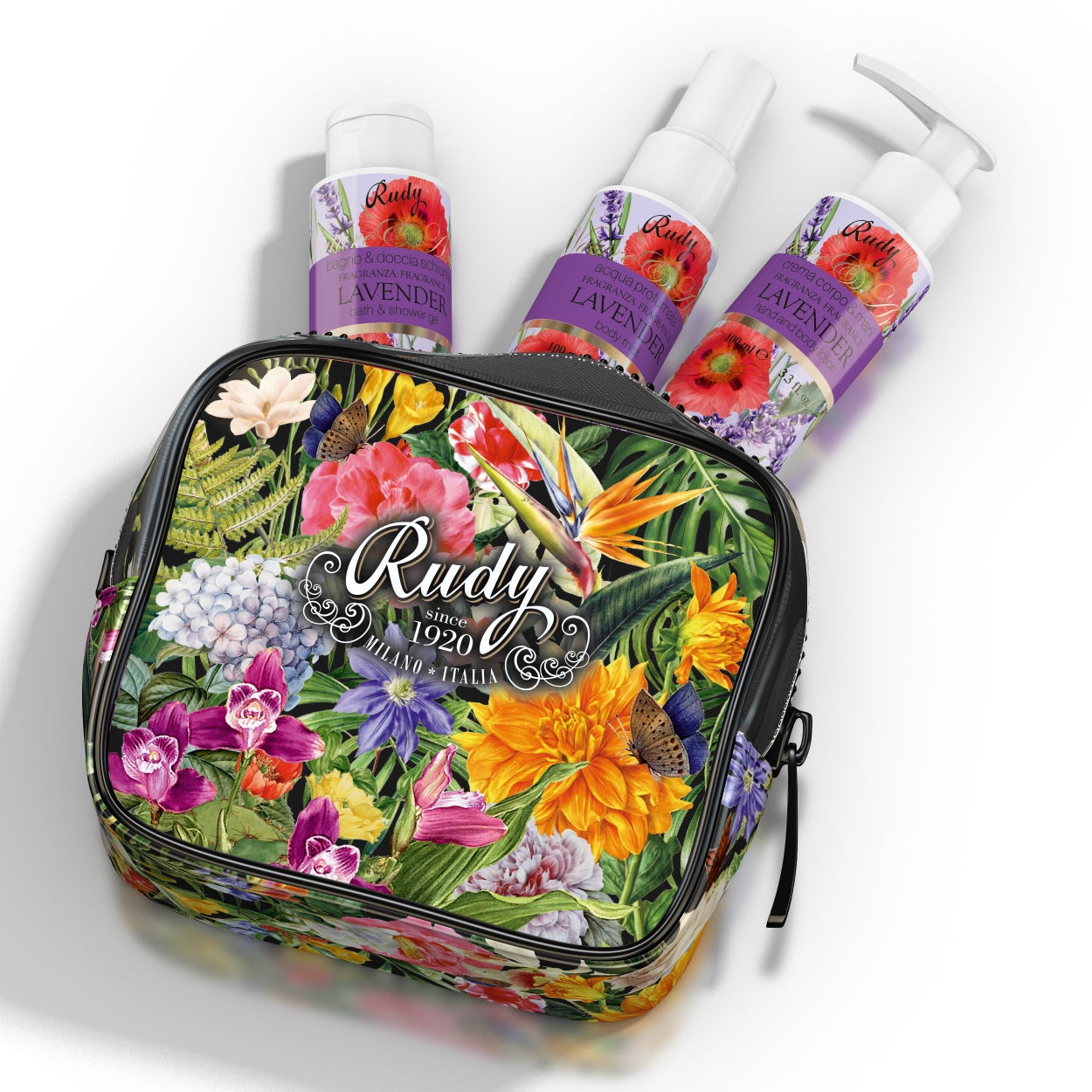 Clutch with Bath Shower Foam, Body Cream, Scented Water 100 mLNature&AromeLavender range