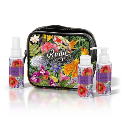 <b>Clutch with Bath &amp; Shower Foam, Body Cream, Scented Water 100 mL</b></br>Nature&Arome</br><i>Lavender range</i>