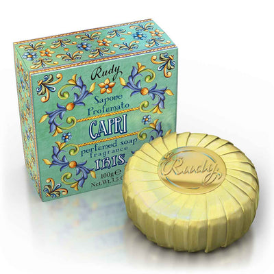 <b>100g de pastilla de jabón</b></br>Le Maioliche di Rudy</br><i>Línea Capri</i>