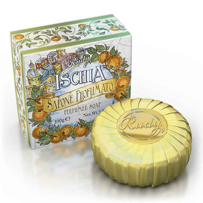 <b>100g de pastilla de jabón</b></br>Maioliche Art Edition</br><i>Línea Ischia</i>