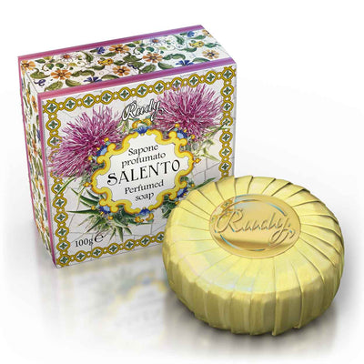 <b>100g de pastilla de jabón</b></br>Le Maioliche di Rudy</br><i>Línea Salento</i>