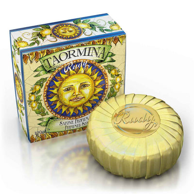 <b>100g de pastilla de jabón</b></br>Maioliche Art Edition</br><i>Línea Taormina</i>