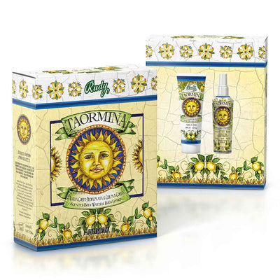 <b>Gift Box with Scented Body Water 150 mL + Moisturizing Body Cream 200 mL</b></br>Le Maioliche di Rudy</br><i>Taormina range</i>